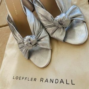 Loeffler Randall Coco-MGT Silver Heeled Sandal 8